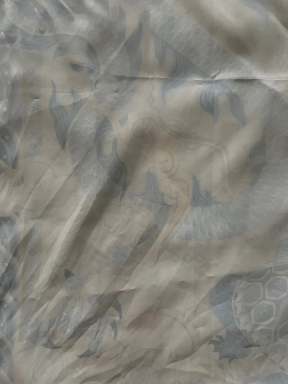 Faux silk handkerchief